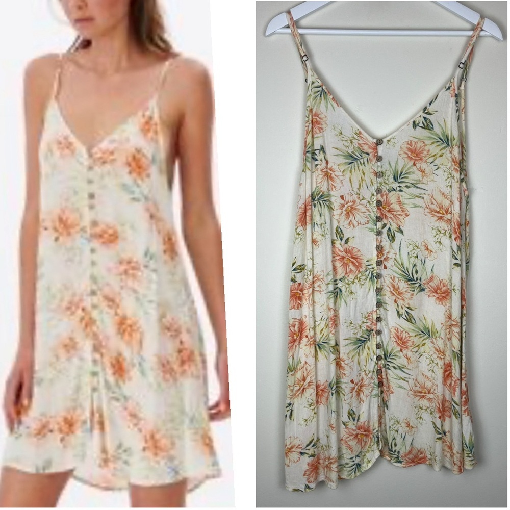 RIP CURL Sol Seeker Cover Up Dress Tropical Floral Large